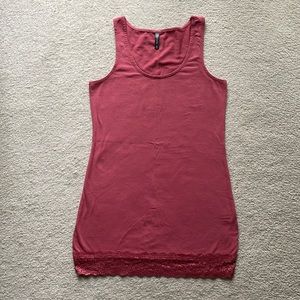 Massini Tank with Lace Edge